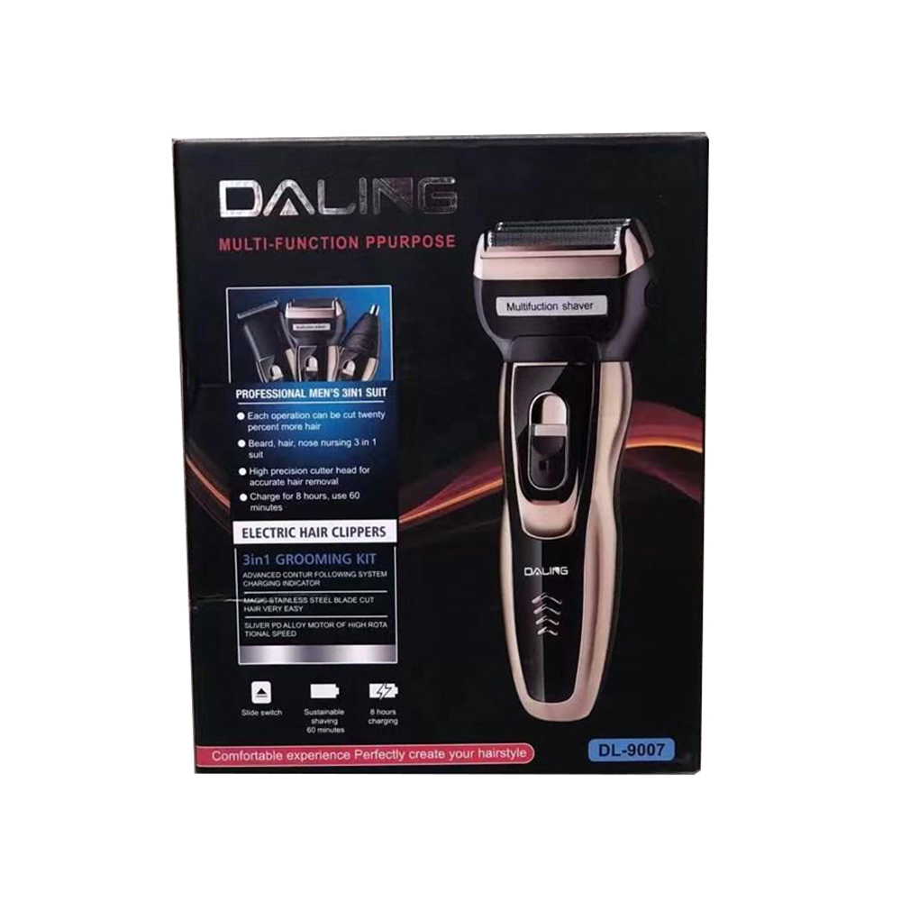 Daling 3 az 1-ben szőrtelenítő szett férfiaknak. Borotva, hajnyíró és orr szőrnyíró gép - Image 6