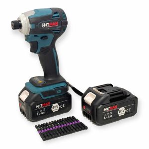 Hitman HT-BTF-2358BR Csavarbehajtó 2db 62V akkuval és 15db mágneses bitfejjel