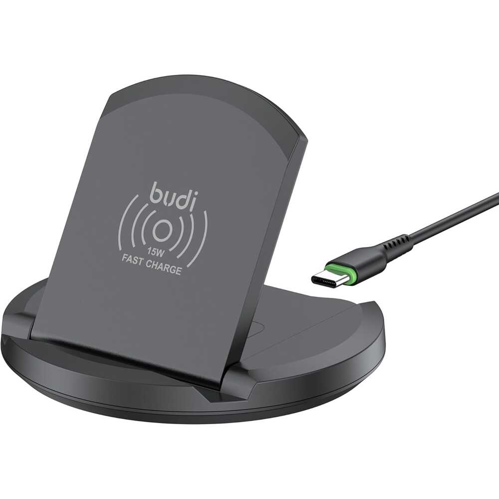 Budi 2 az 1-ben Vezeték nélküli töltő és telefontartó 15W - Image 2