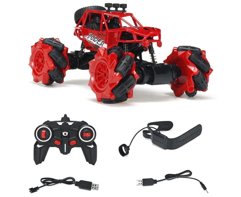 Akkumulátoros távirányítós és gesztusérzékelős játék kaszkadőr autó , piros - Image 7