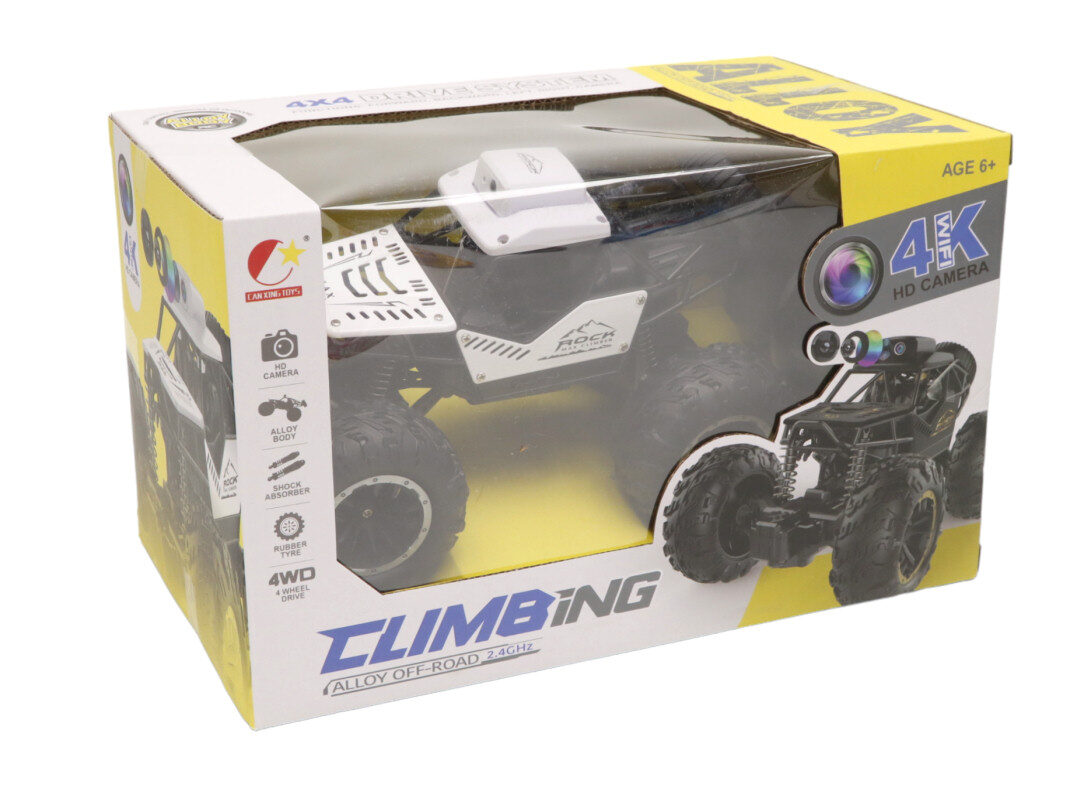 Távirányítós akkumulátoros terepjáró, játék autó HD wifis kamerával