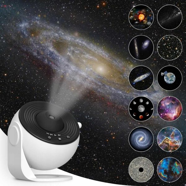 HD Star Projektor 13 féle égbolt témával, fókusztávolság 2-5 m, 25㎡ maximális vetítési felület, Csendes funkció és időzítő - Image 10