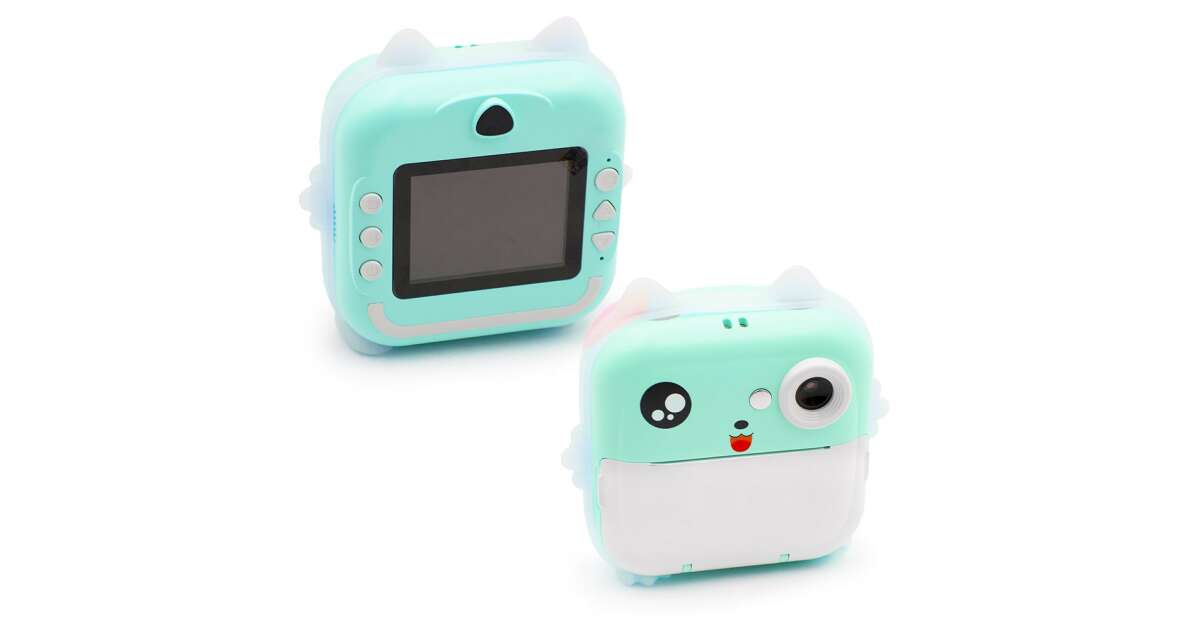 Digitális fényképezőgép gyerekeknek, azonnali hőnyomtatóval, 2 csomag papírral, 32GB, 9x9x4,5 cm - Image 5