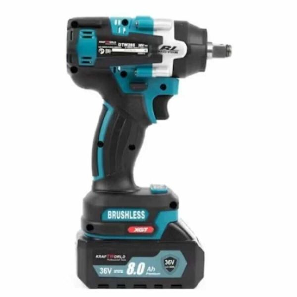 Dauerkraft DK-5001 Ütvecsavarozó szett kofferban 45 részes, 850 Nm, 2 x 36V 8000mAh - Image 2