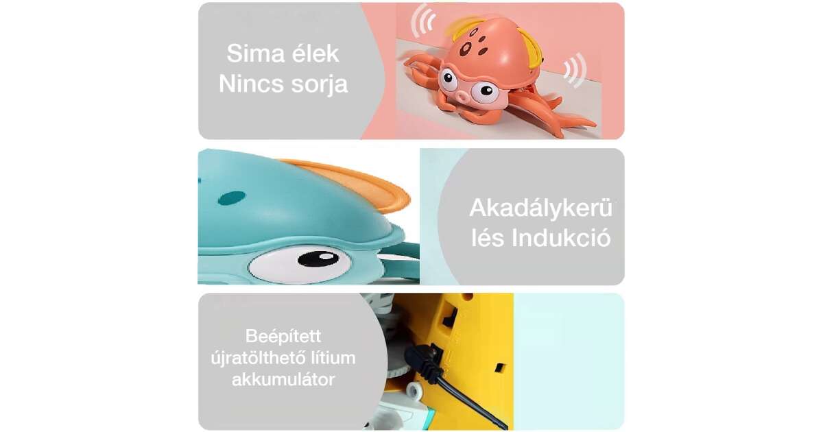 Mászó polip játék,babajáték ,zenélő és led lámpákkal - Image 4