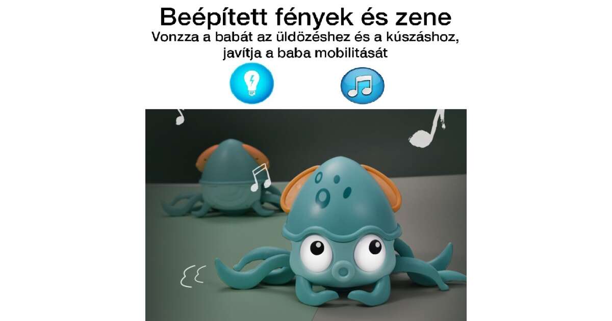 Mászó polip játék,babajáték ,zenélő és led lámpákkal - Image 7