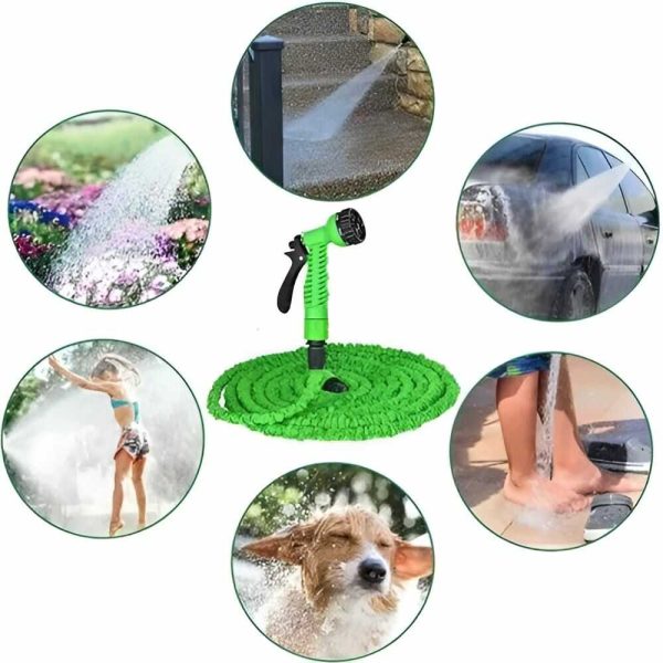 Magic Hose Flexibilis Locsolótömlő, csavarodásmentes, kihúzhatró 7 funkciós locsolófejjel - Image 6