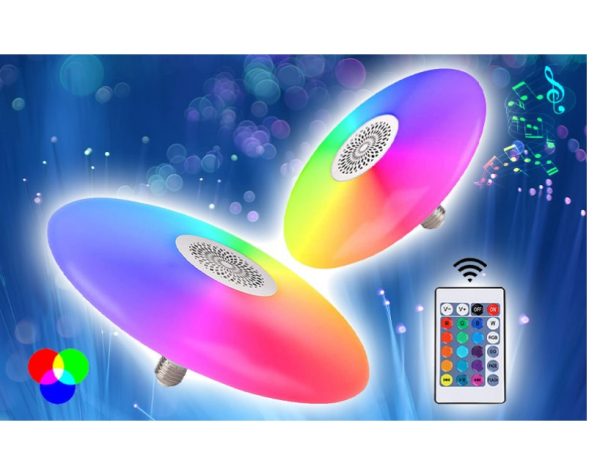 RBG bluetoothos, színes ufo lámpa hangszóróval, távirányítóval, 24 W - Image 4