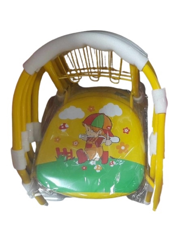 Fém gyerekszék,sárga 36×36×34cm