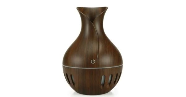 Fa hatású Róma Aroma Diffúzor 7 Színű LED Fénnyel - Image 3