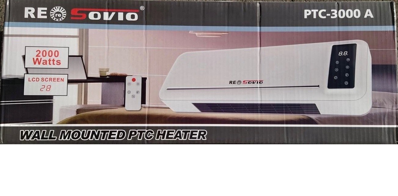 Fali Hősugárzó Távirányítóval Időzítővel Digitális Kijelzővel 2000 W PTC-3000A - Image 2