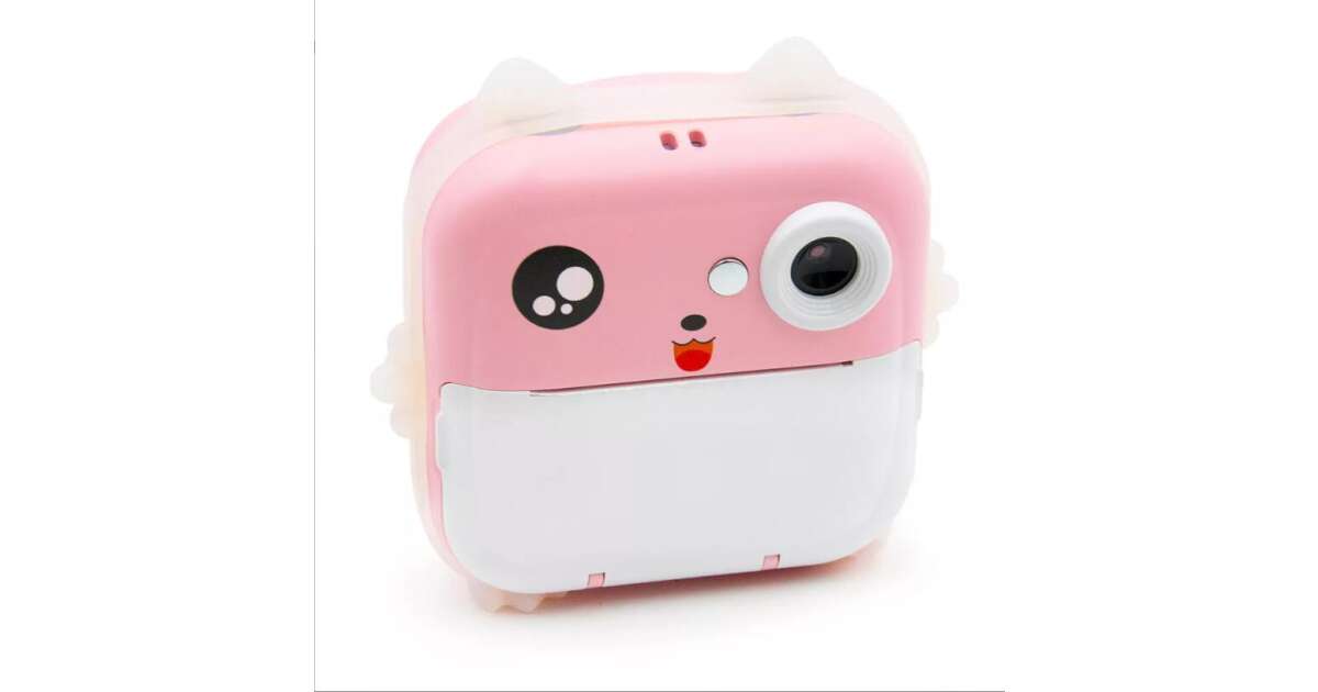 Digitális fényképezőgép gyerekeknek, azonnali hőnyomtatóval, 2 csomag papírral, 32GB, 9x9x4,5 cm - Image 3