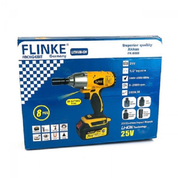 Flinke ütvecsavarozó 2 db akumulátorral 25 V 8 fejjel - Image 2