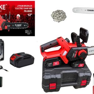 Flinke FK-8080 Dupla akkumulátoros láncfűrész 12 colos, kofferben