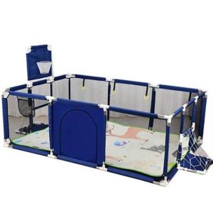 Gyermek járóka focikapuval és kosár palánkkal választható színekben (piros,kék,szürke,rózsaszín) 182x122x64 cm