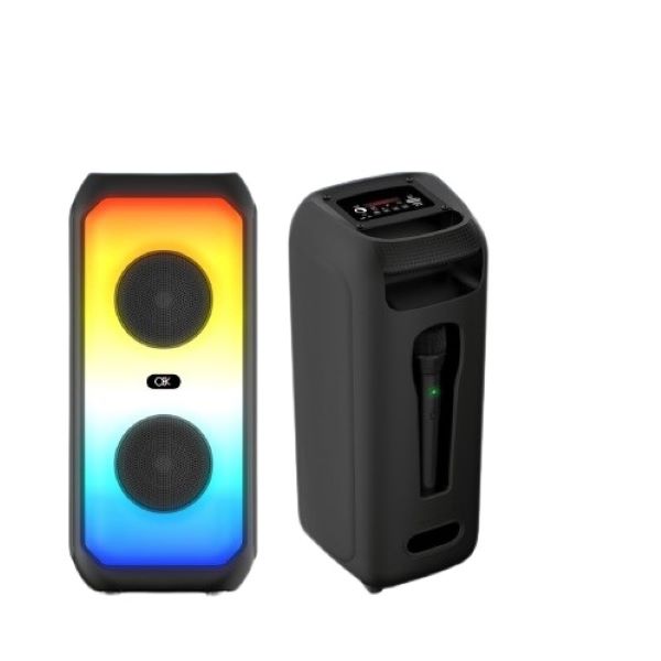 Akkumulátoros hordozható hangszóró mikrofonnal ,led fényvilágítással 20 W BT2426