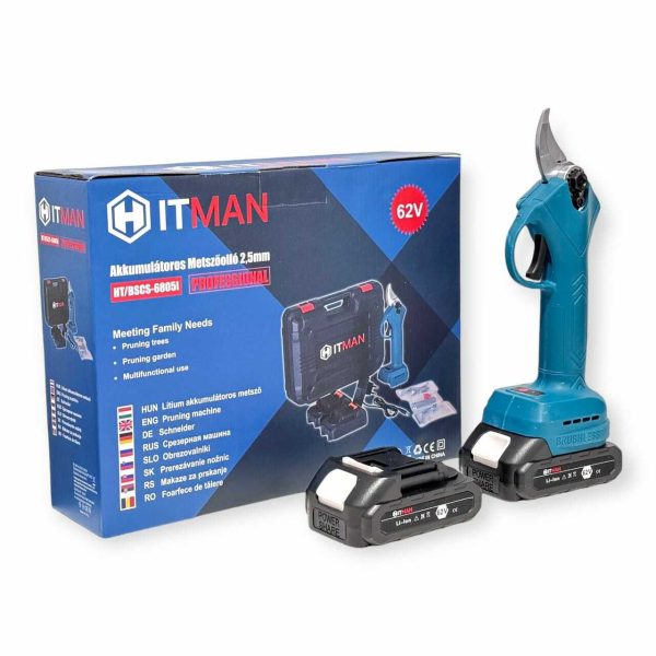 Hitman BSCS-6805i Metszőolló 2db 68V 8Ah akkumulátorral + pót pengével - Image 6