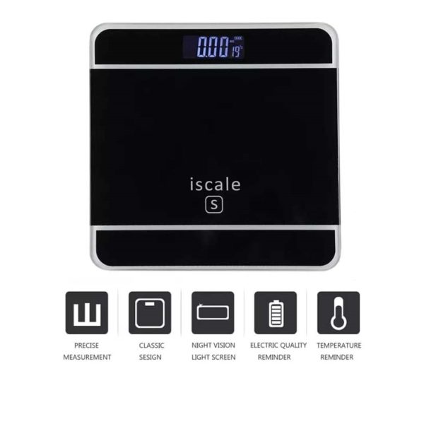 iScale S Elektronikus fürdőszobai mérleg MAX 180kg, fekete - Image 4