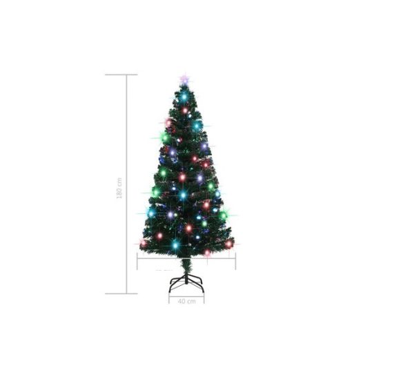 Havas Karácsonyi Ledes Villogó Prémium Műfenyő zöld beépített led RGB világítással Villogó díszekkel 180 Cm 220 V - Image 6