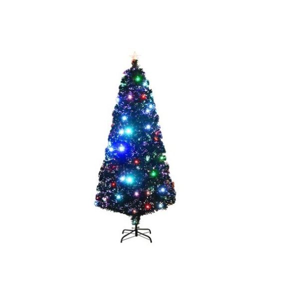 Havas Karácsonyi Ledes Villogó Prémium Műfenyő zöld beépített led RGB világítással Villogó díszekkel 180 Cm 220 V - Image 9