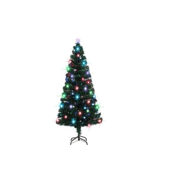 Havas Karácsonyi Ledes Villogó Prémium Műfenyő zöld beépített led RGB világítással Villogó díszekkel 180 Cm 220 V - Image 8