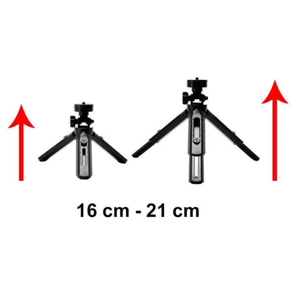 Állitható mini telefontartó állvány, tripod MAX 16 cm - Image 4