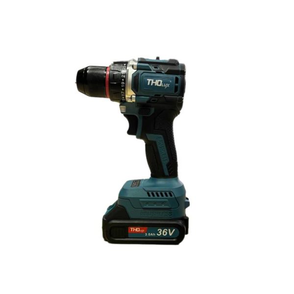 Tho M-8070 Szénkefe mentes Ütvefúró és csavarozó 28 részes, 1500rpm, 2db 36V akku - Image 2