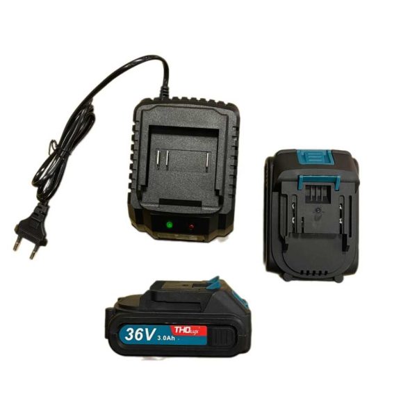 Tho M-8070 Szénkefe mentes Ütvefúró és csavarozó 28 részes, 1500rpm, 2db 36V akku - Image 6