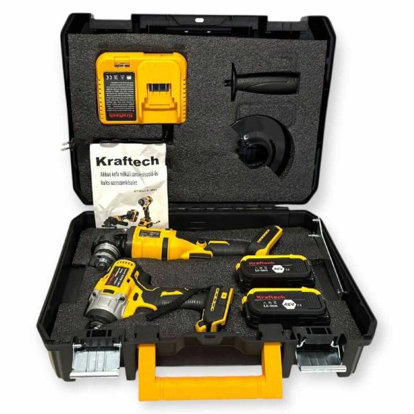 Kraftech KT/BACD-48Vi Szénkefementes Sarokcsiszoló és Ütvecsavarozó szett - Image 12