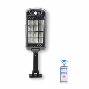 144 LED-es Napelemes Kültéri Szenzoros Fali Lámpa Mozgásérzékelővel és Távirányítóval (IP65 Vízálló)