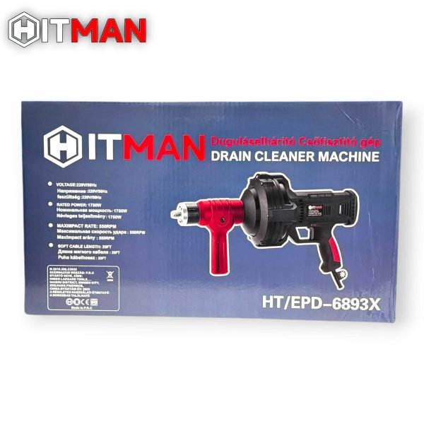 Hitman HTEDP-6893X Elektromos Csőtisztító Spirál 1750W - Image 15