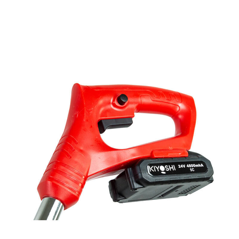 Kiyoshi 24V akkus extra könnyű segédkerekes szegélynyíró, fűkasza teleszkópos nyéllel, 2 db akksival - Image 8