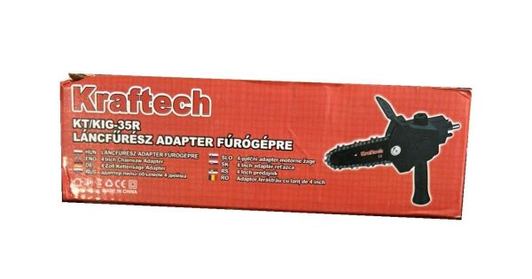 Kraftech láncfűrész adapter fúrógépre, 4inch , 40-44mm , 5m/s - Image 3