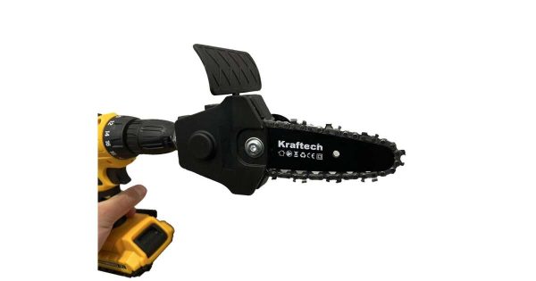 Kraftech láncfűrész adapter fúrógépre, 4inch , 40-44mm , 5m/s - Image 2