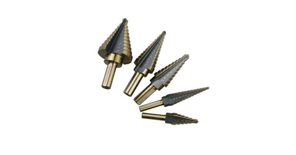 Flinke 5 darabos levegőkulcs befogatással lépcsős fúrókészlet HSS LZ-208 - Image 6