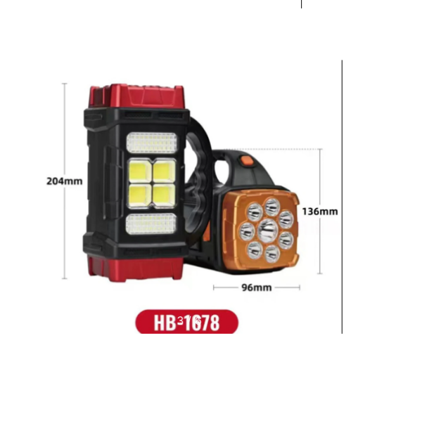 Többfunkciós napelemes kézi LED reflektor, 25W (HB-2678) - Image 2