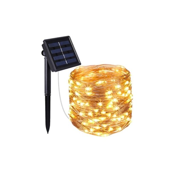Napelemes 100 Led dekorációs fényfűzér – 10 méter - Image 5