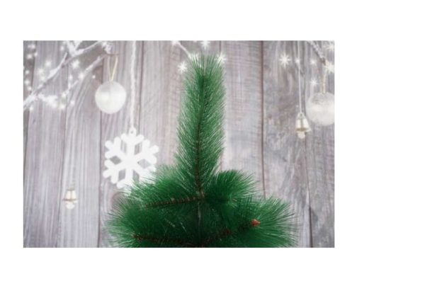 Hosszútűlevelű karácsonyfa zöld színben talpal 60 cm - Image 7