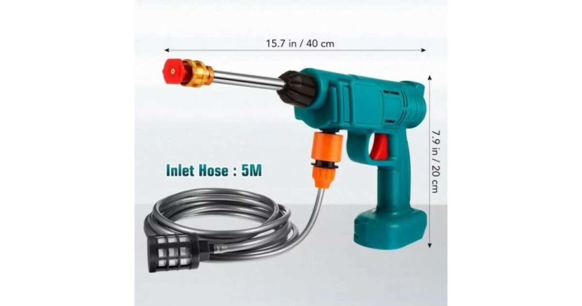 Tho hordozható magasnyomású mosó szett ,2 db akkumulátorral 21 V ,kofferben M-9038 - Image 6