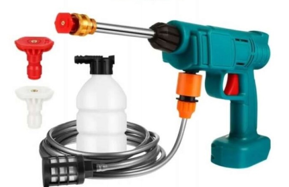 Tho hordozható magasnyomású mosó szett ,2 db akkumulátorral 21 V ,kofferben M-9038