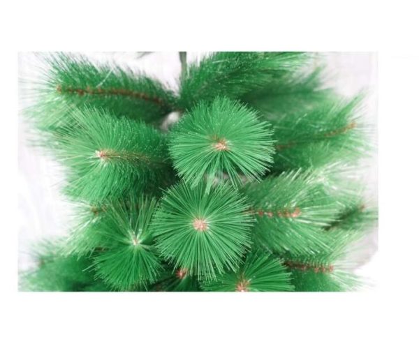 Hosszútűlevelű karácsonyfa zöld színben talpal 60 cm - Image 5