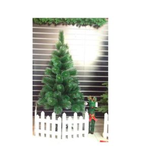 Hosszútűlevelű karácsonyfa zöld színben talpal 60 cm