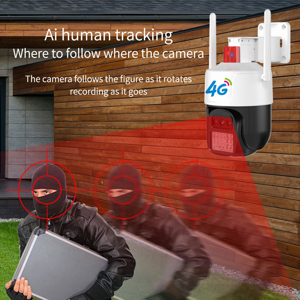 Kültéri 4G Wifis Kamera Éjjellátással és Mozgásérzékeléssel 3 érzékelővel - Image 6