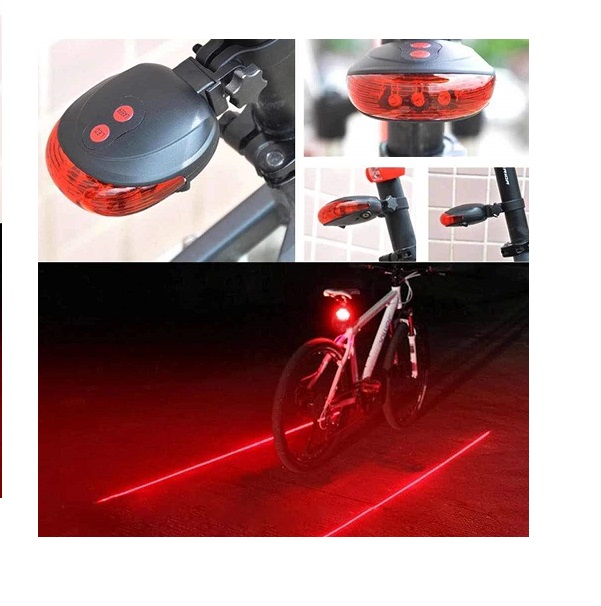 Lézeres LED kerékpár hátsó lámpa, 9 világítási móddal - Image 2