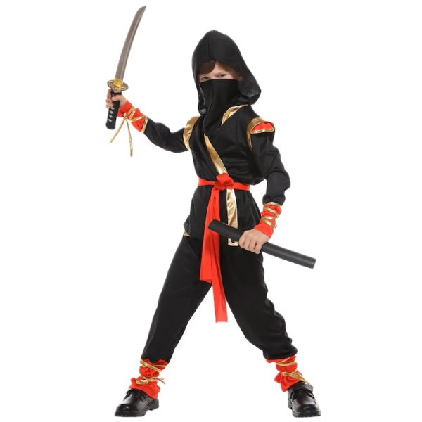 Ninja jelmez gyerekeknek karddal és maszkkal