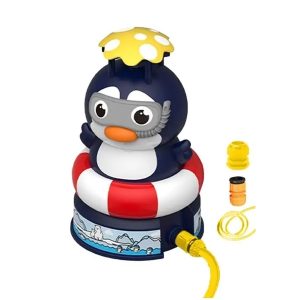 Kültéri repülő ,forgó vizijáték ,szökökut, gyerek spinkler ,slagra szerelhető béka,malac,maci,pingvin formákkal 27cmx17cm