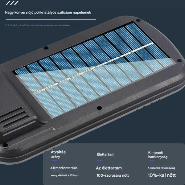 144 LED-es Napelemes Kültéri Szenzoros Fali Lámpa Mozgásérzékelővel és Távirányítóval (IP65 Vízálló) - Image 4