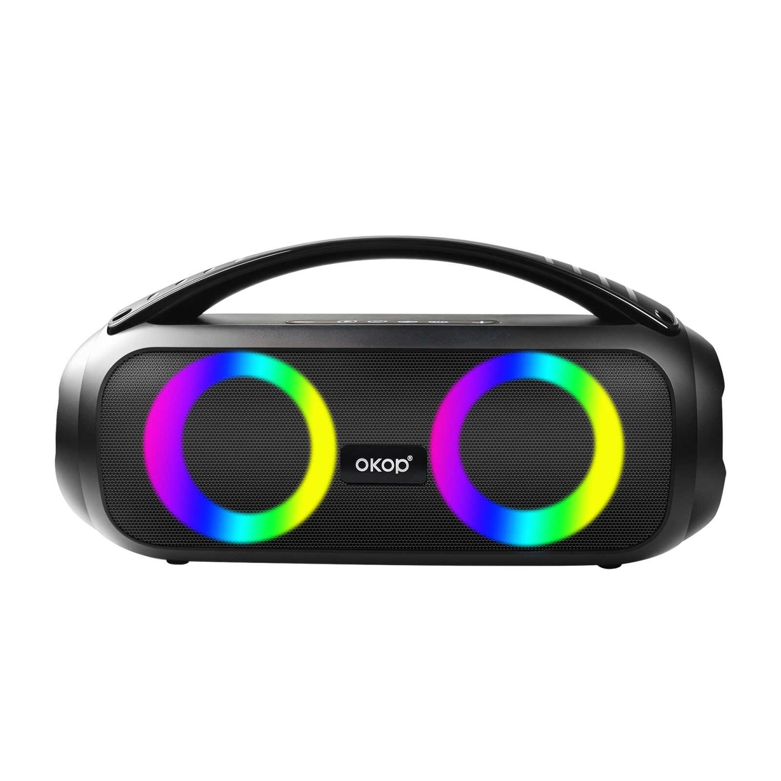 OKOP KP-552 Hordozható Bluetooth Hangszóró 2x20W, 3600mAh Akku, Beépített SUBWOOFER - Image 4