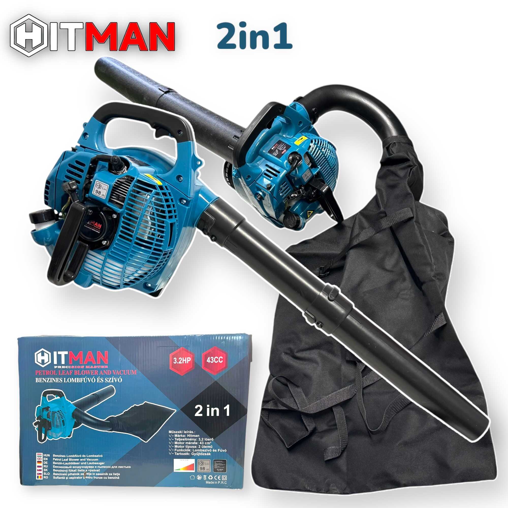 Hitman HT-BLS-6440X Késes és Darálós Benzinmotoros Lombszívó és Lombfúvó - Image 16