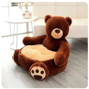 Pihe puha plüss fotel gyerekeknek , választható állatfigurából ,50x50x45cm - Barna Medve